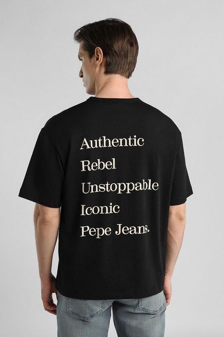 Футболка хлопковая с принтом PEPE JEANS