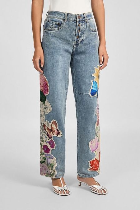 Джинсы прямого кроя с принтом Desigual