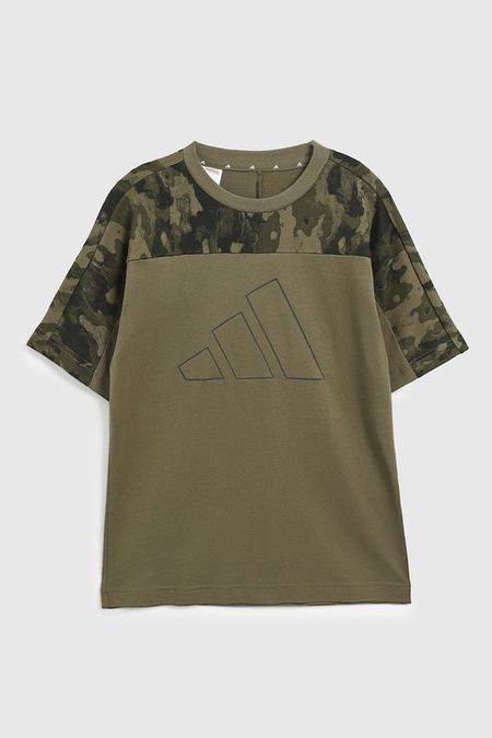 Футболка хлопковая с принтом Adidas