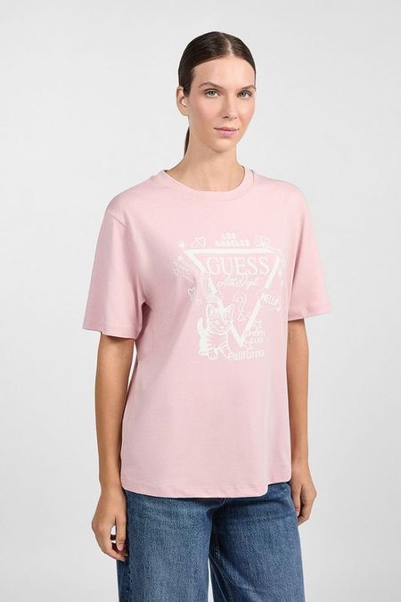 Футболка хлопковая с логотипом Guess
