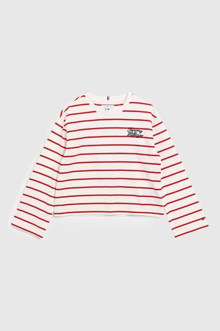 Лонгслив хлопковый в полоску Tommy Hilfiger