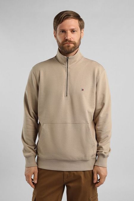 Толстовка хлопковая с воротником на молнии Tommy Hilfiger
