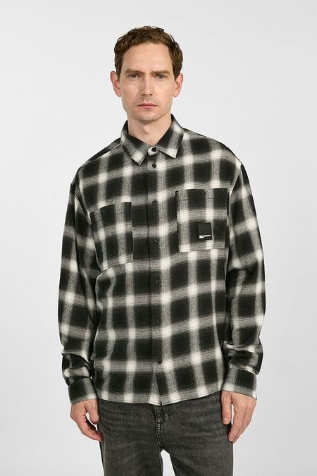 Рубашка хлопковая в клетку Karl Lagerfeld Jeans