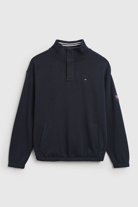 Толстовка хлопковая с воротником на молнии Tommy Hilfiger
