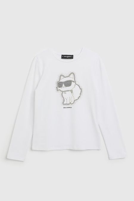 Лонгслив хлопковый с принтом Karl Lagerfeld