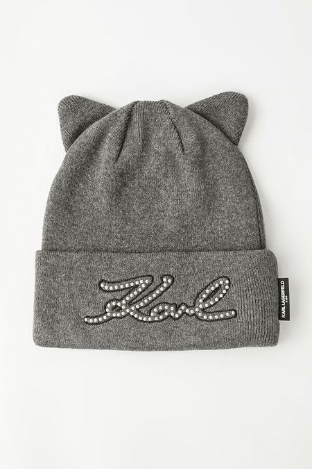 Шапка хлопковая с ушками Karl Lagerfeld