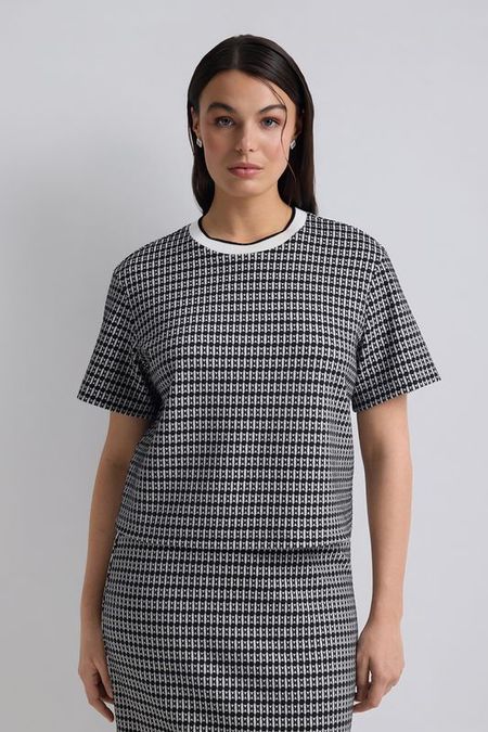 Блуза с коротким рукавом из жаккардовой ткани Lalis