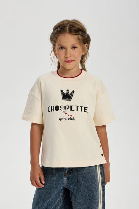 Футболка хлопковая с принтом Choupette
