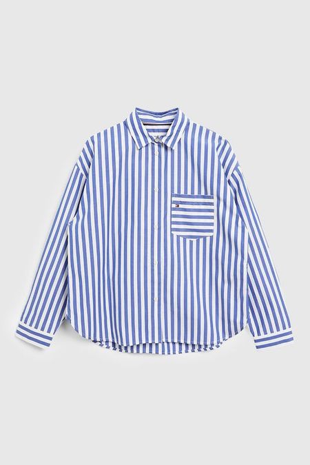 Рубашка хлопковая в полоску Tommy Hilfiger