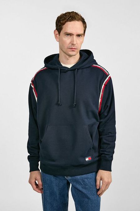Худи хлопковое с карманом Tommy Jeans