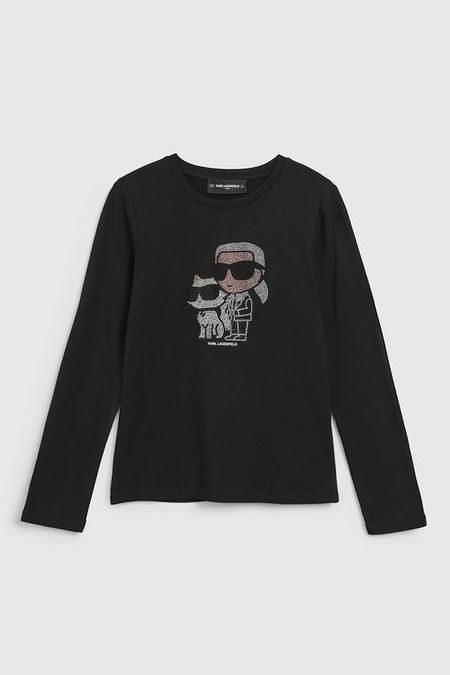 Лонгслив хлопковый с принтом Karl Lagerfeld