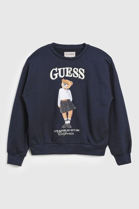 Свитшот хлопковый с логотипом Guess