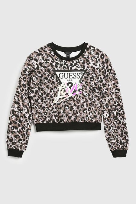 Свитшот хлопковый с логотипом Guess