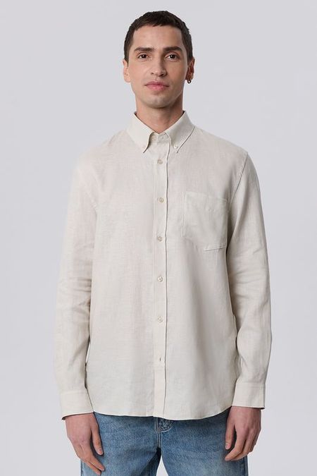Рубашка льняная прямого кроя Lee Cooper