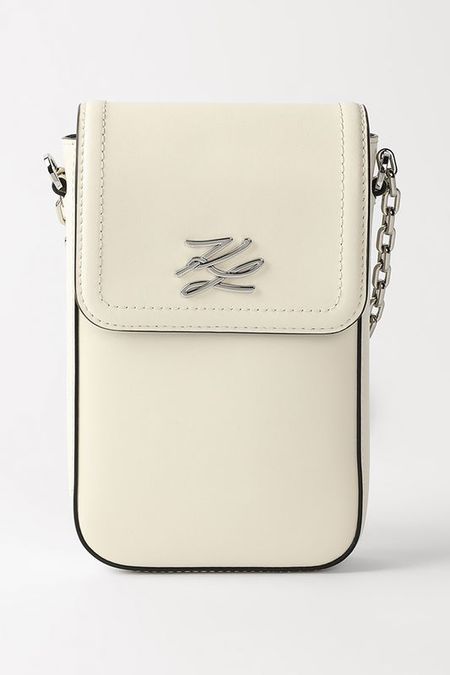 Сумка кросс-боди кожаная Autograph Karl Lagerfeld