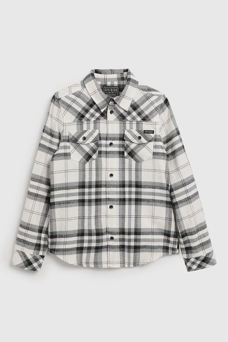 Рубашка хлопковая в клетку Guess