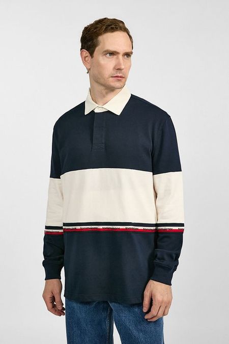 Поло хлопковое с длинным рукавом Tommy Jeans