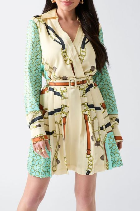 Платье с запахом и юбкой в складку Marciano by Guess