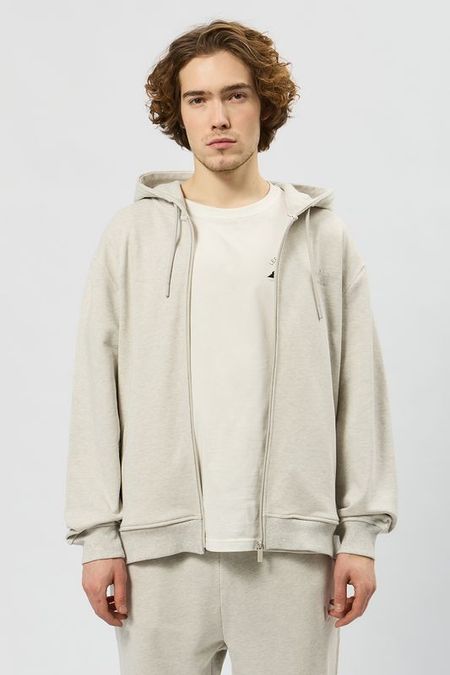 Толстовка хлопковая на молнии с капюшоном Lee Cooper