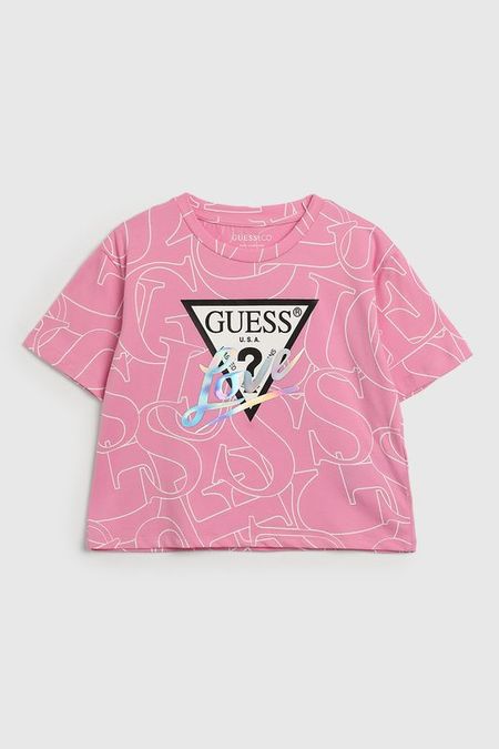 Футболка хлопковая с принтом Guess