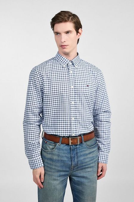 Рубашка хлопковая в клетку Tommy Hilfiger