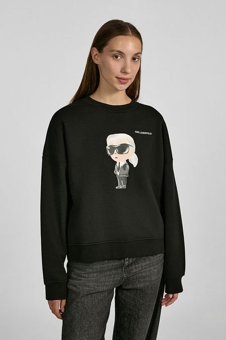 Свитшот хлопковый с логотипом Karl Lagerfeld