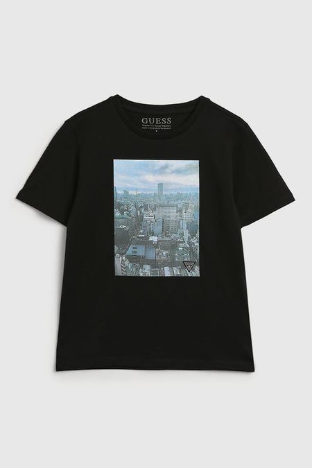 Футболка хлопковая с принтом Guess