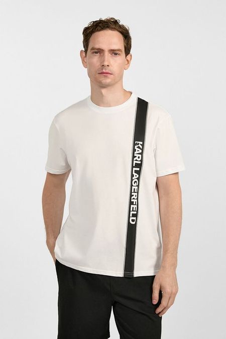 Футболка хлопковая с логотипом Karl Lagerfeld