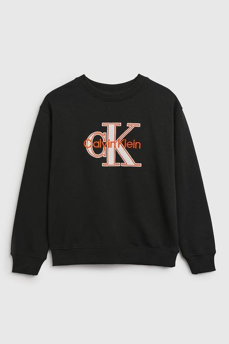 Свитшот хлопковый с логотипом Calvin Klein Jeans