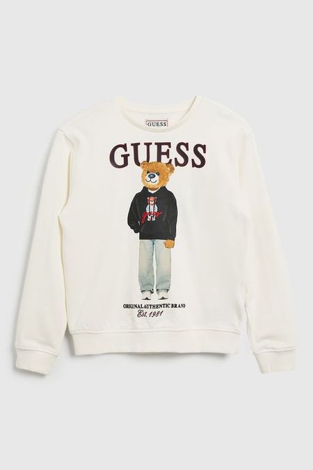 Свитшот хлопковый с логотипом Guess