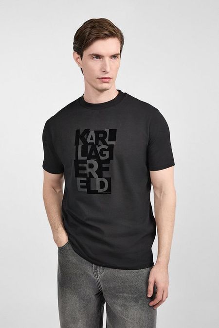 Футболка хлопковая с логотипом Karl Lagerfeld