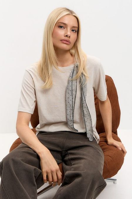 Футболка с декоративным бантом Vittoria Vicci