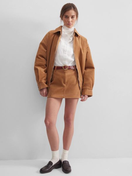 Юбка мини из денима 0218 XS, терракотовый
