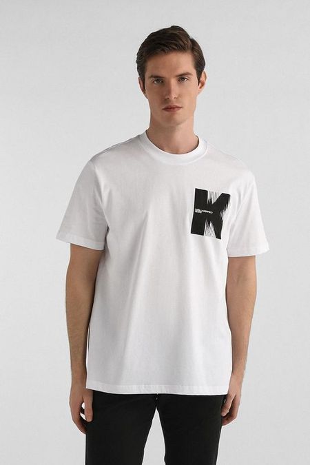 Футболка хлопковая с логотипом Karl Lagerfeld Jeans