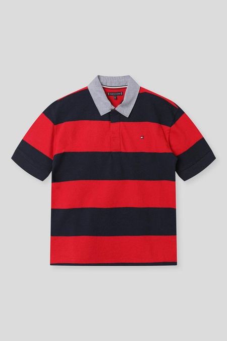 Поло хлопковое в полоску Tommy Hilfiger