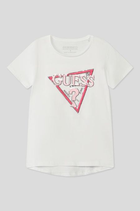 Хлопковая футболка с принтом Guess