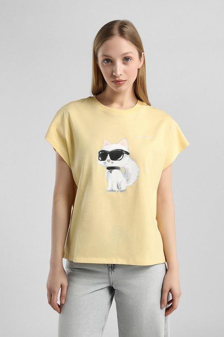 Футболка хлопковая с принтом Karl Lagerfeld