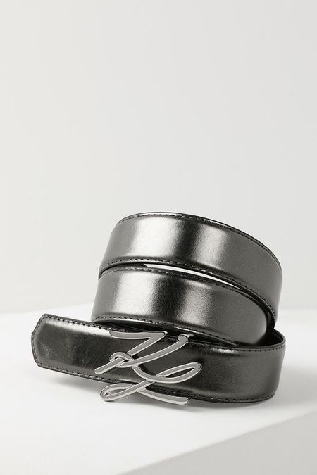 Ремень кожаный с логотипом Karl Lagerfeld