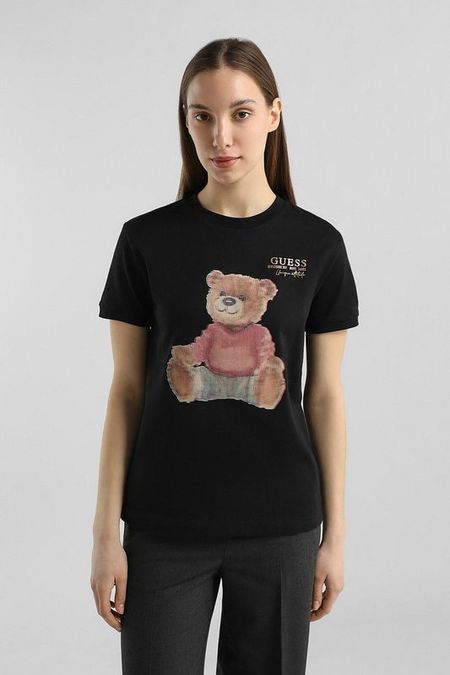 Футболка хлопковая с принтом Guess
