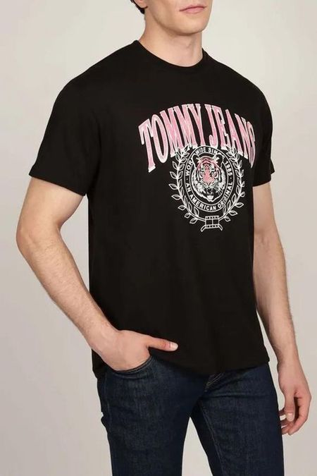 Футболка хлопковая с логотипом Tommy Jeans