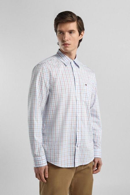 Рубашка из льна и хлопка Tommy Jeans