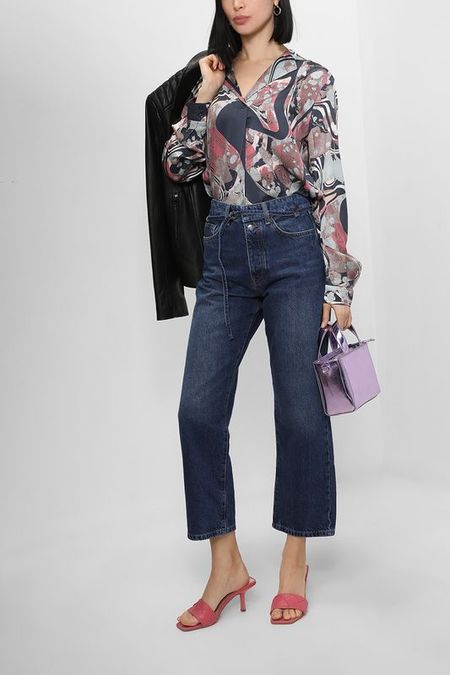 Укороченные джинсы с завышенной талией Esprit Casual
