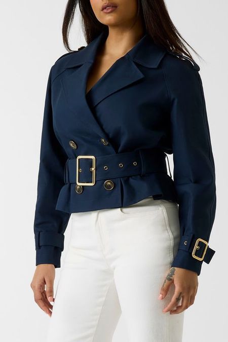 Куртка хлопковая укороченная с поясом Marciano by Guess