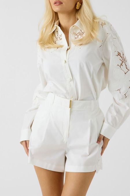 Рубашка хлопковая с шитьем Marciano by Guess