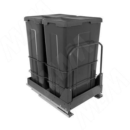 MOVEBOX F45 Система сортировки и хранения, платформа, 2 емкости (2x35), полн.выдв., плавн.закр., графит (WRB452-70DGPFS)
