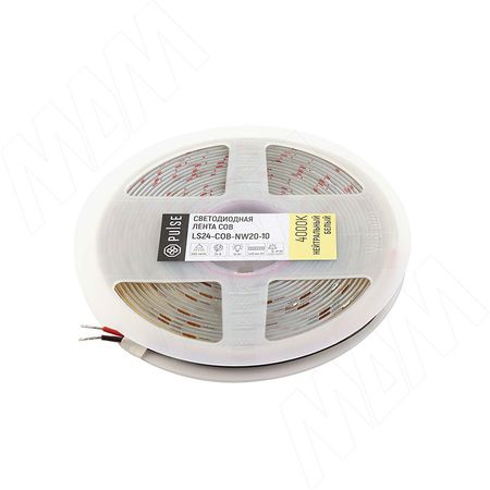 ЛЮКС COB лента светодиодная, 420 диодов, 24V, 5 м, CRI 90, нейтральный белый 4000К, IP20, 10W/1м, LUX (LS24-COB-NW20-10)