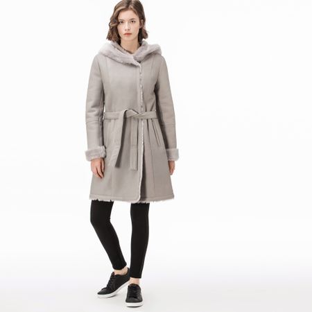 Женская кожаная куртка Lacoste