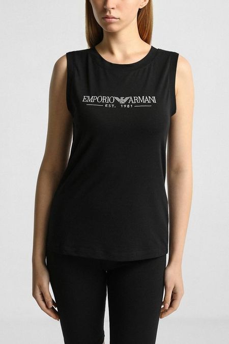 Футболка хлопковая с коротким рукавом EMPORIO ARMANI