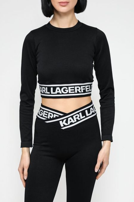 Топ укороченный с логотипом Karl Lagerfeld
