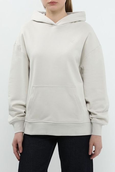 Худи хлопковое с карманом Calvin Klein Jeans